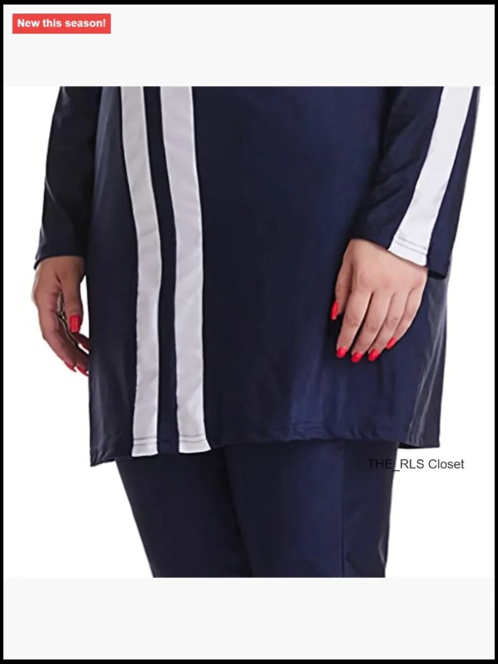 Modest Burkini 2 Piece Plus Size Swimwear Rash Guard with Pants